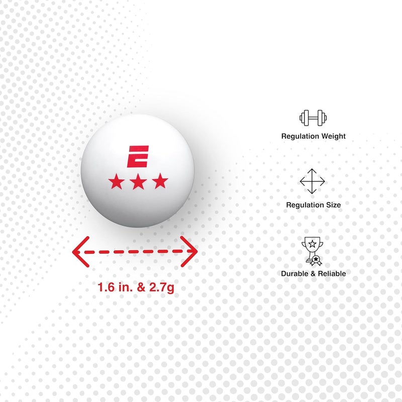 ESPN 3 Star Ping Pong Balls (Set of 6) - Table Tennis Balls Ideal for Kids Games, Family Games, and Game Night, Ideal Stocking Stuffers - Image 3